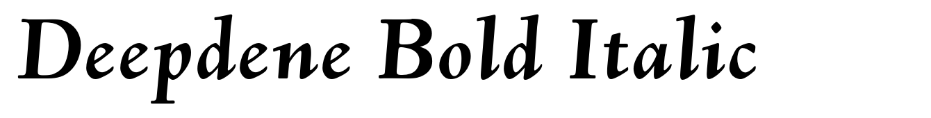 Deepdene Bold Italic